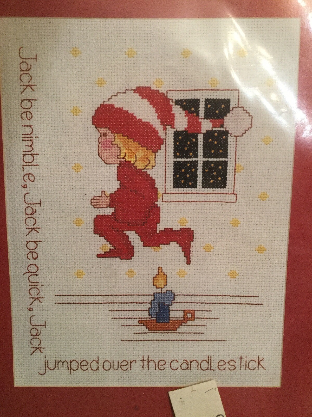 Jessa Needlecrafts Cross Stitch JACK JUMPED OVER CANDLESTICK Nursery