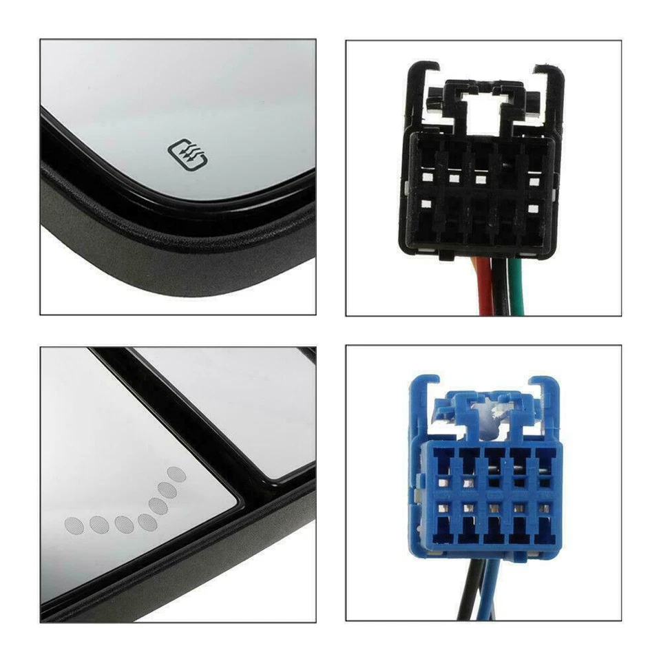 Espelho de reboque para Chevy Avalanche Yukon energia aquecida LED sinais laterais driver LH - Imagem 3 de 4