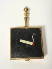 Vtg Portable Pocket Ladies Travel Ashtray Cigarette Image w/ Handle *USED*