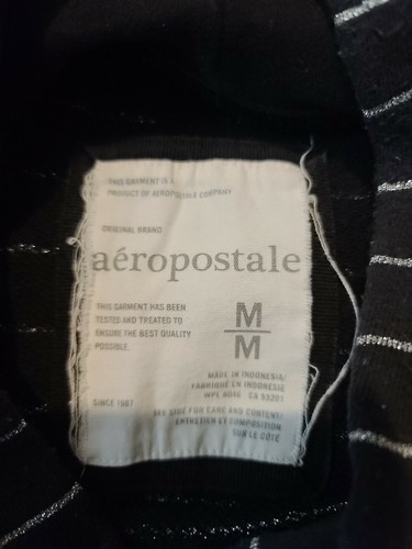 Aeropostale Womens 87 Sparkle Fleece Sweatshirt Top Long Sleeve Black Medium M - Picture 3 of 5