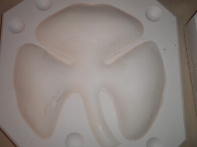 Slip Cast Mold Shamrock Divided Serving Dish St. Patrick's Day Duncan 262 C