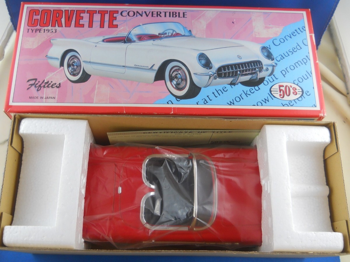 Fifties 1953 Corvette Convertible Friction Tin Car Japan Vintage
