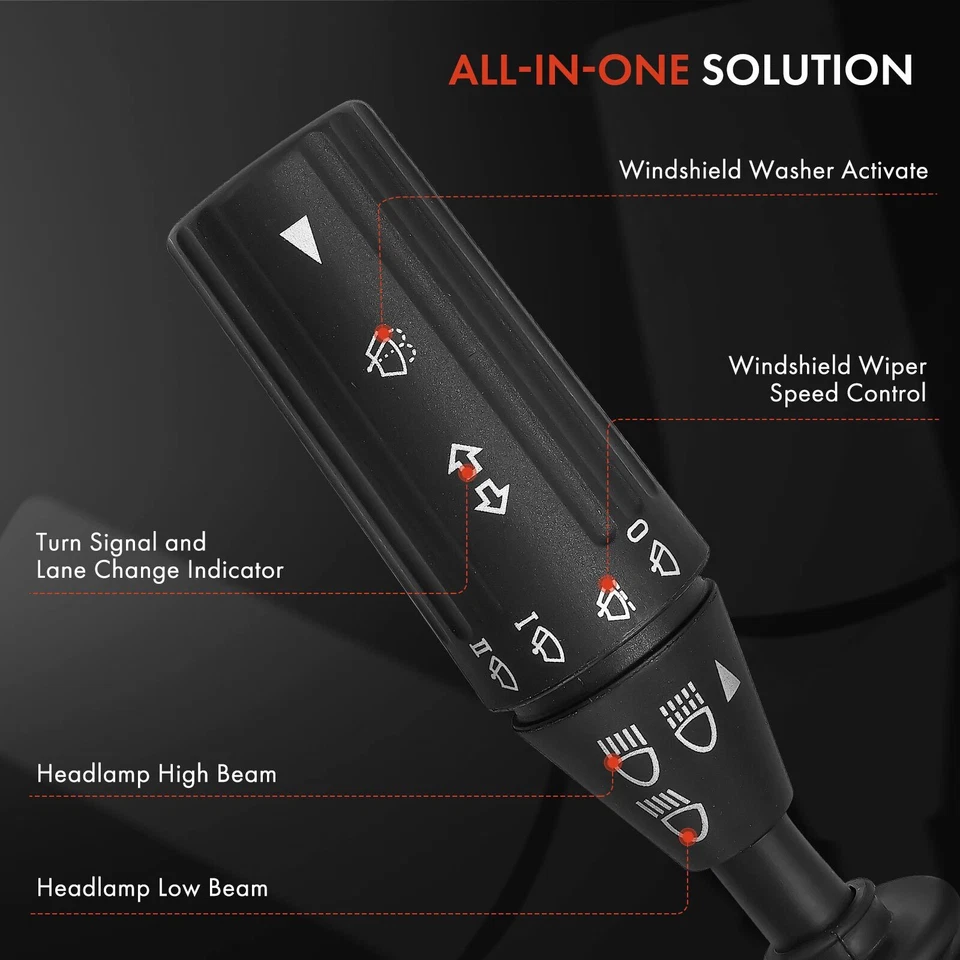 Interruptor de señal de giro para Kenworth T2000 2006 2007 2008 2009 2010 T300 2006-2008 Foto 3 de 4