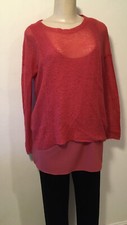 Soft Surroundings Tank & Sweater Set Coral Mohair Blend NWOT