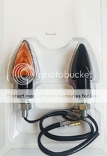 FCN1 COPPIA FRECCE NERE GAMBO CORTO OMOLOGATE UNIVERSALI FANTIC MOTOR