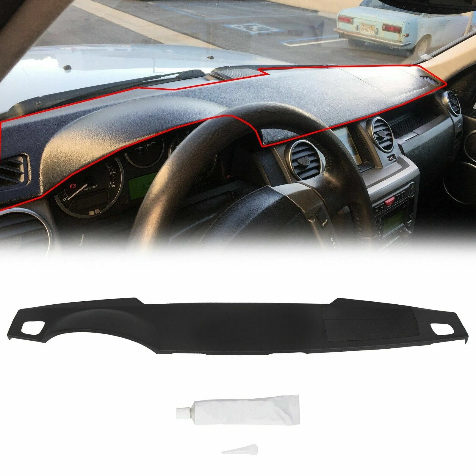 Dash Board DashBoard Cover Black For 05-09 Land Rover LR3 Range Rover Sport New - Picture 2 of 14