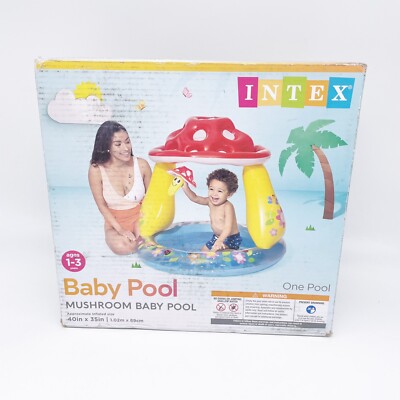 Intex 57114EP 40x35 inch Mushroom Inflatable Baby Pool