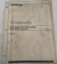 CATERPILLAR SCHEMATIC 315 AND 315L EXCAVATOR ELECTRICAL SYSTEM SENR6183