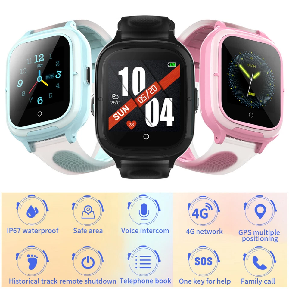 4G Kids Smart Watch Camera GPS Tracker SOS Call Phone Watches For Boys Girls - Image 2 of 4