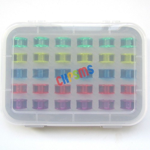 BOX OF 30 BOBBINS PLASTIC for BABYLOCK BROTHER NECCHI VIKING 2518P SA156 - Picture 2 of 6