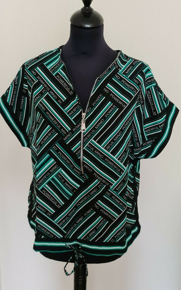 FREEMANS Womens Top Blouse Size 14 Eu 40 DRAW STRING FRONT ZIP | eBay