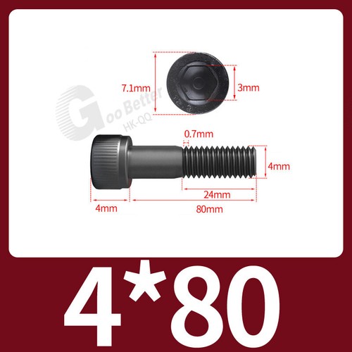 M2 M3 M4 - M12 High Tensile 12.9 Cap Head Allen Bolts Self Colour Socket Screws - Picture 41 of 232