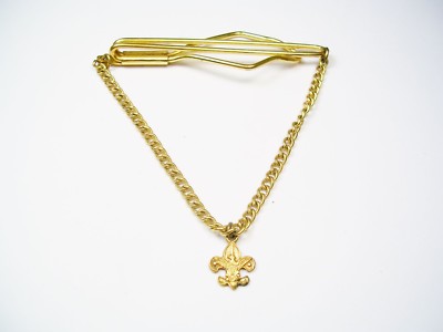 Vintage Tie Chain Boy Scouts of America Tie Clip with chain Mid Century
