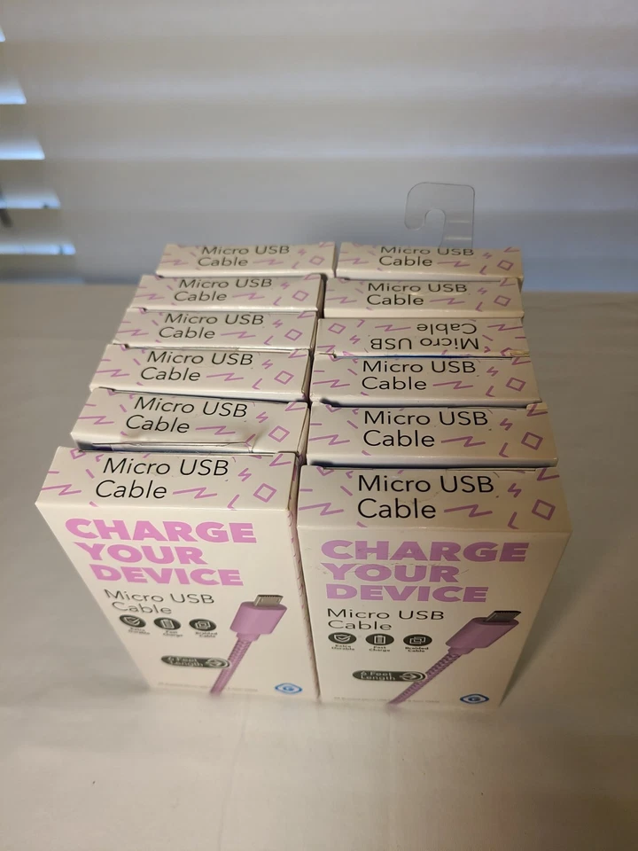 12 Pack 6ft Micro USB Fast Charger Data Sync Cable Cord for Samsung Android LG - Image 2 of 4