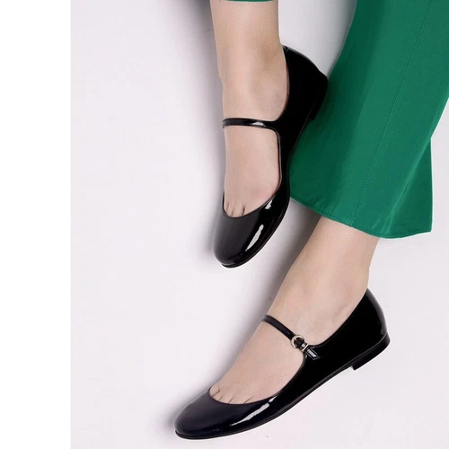 Women Cute Round Toe Buckle Strap Flats Comfort Shoes Casual Plus Size - Imagen 3 de 6