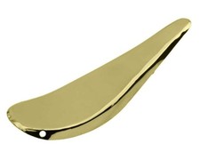 17" LONG VINTAGE LOWRIDER STEEL SEAT PAN IN GOLD USED FOR 20" BICYCLES.