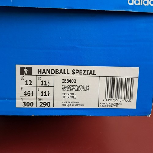 Adidas Handball Spezial Shoes Mens Size 12 Black/White/Gums Football Cleats - Picture 3 of 16