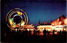 Ferris Wheel Boardwalk Seaside Heights Casino New Jersey Vintage Postcard 