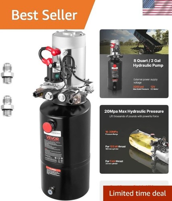#ad 8 Quart Double Acting Dump Trailer Pump 3200 PSI Max Relief Pressure amp; 0.9... $314.49