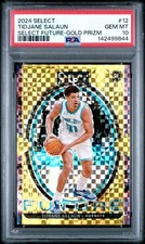 Tidjane Salaun PSA 10 2024-25 Panini Select /10 Gold Prizm Future Rookie RC #12