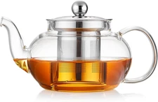 Glass Teapot Stovpetop Safe,20 Oz/ 600 Ml Stove Top & Microwave Safe Small Boros
