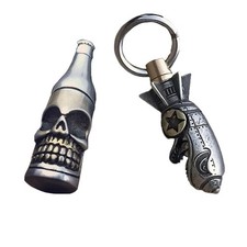 Funny Engraving Keychain Shark Rocket Bomb Key Ring Decor Sharks Rocket Keychain