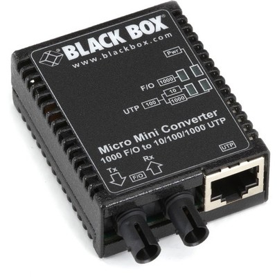 Black Box Micro Mini Gigabit Ethernet (1000-Mbps) Media Converter LMC4001A
