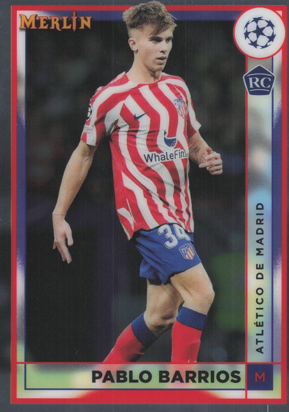 Pablo Barrios Rookie #27 - 2022-23 Merlin UEFA Club Competitions Atletico Madrid