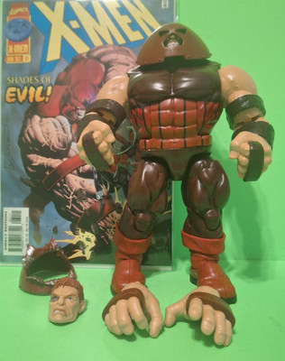 Marvel Legends JUGGERNAUT BAF COMPLETE CUSTOM + EXTRAS + COMIC X-MEN (1997) # 61