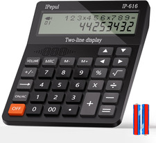 Calculators Desktop, Talking Calculator with 2-Line 12-Digits Large LCD Display