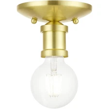 Livex Lighting 47160-12 Lansdale Flush Mount Satin Brass
