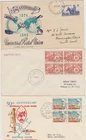 Australia 3 FDC 1949 UPU  '57 Davis AAT  '56 issue '62 Inland Mission