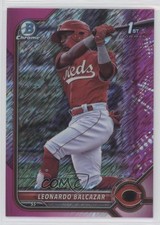2022 Bowman Chrome Prospects Fuchsia Shimmer Refractor Leonardo Balcazar 5aj