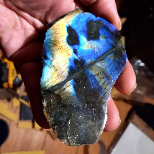 Rohstein Anschliff Labradorit Labradorite Mondstein Nr.62 Spektrolit Fantasie Rohstein Anschliff Labradorit Labradorite Mondstein Nr.62 Spektrolit Fantasie