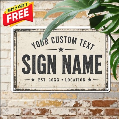 Creative Space Custom Sign Personalized Studio Office Name Metal Plaque