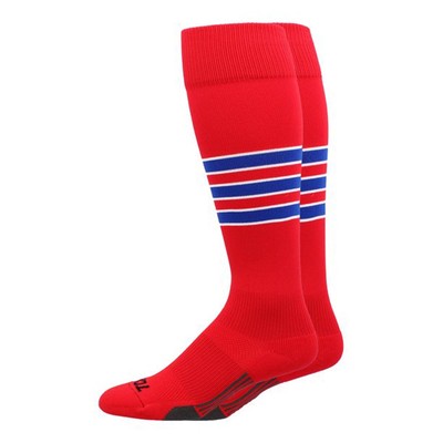 TCK Dugout Series Socks SCARLET | WHITE | ROYAL SM