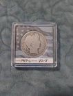 1907-D 50c Barber Half Dollar U.S. Coin, 90% Silver, Circulated