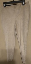 T Tahari Tan Suede Pants Size Medium Classic Pull-on 