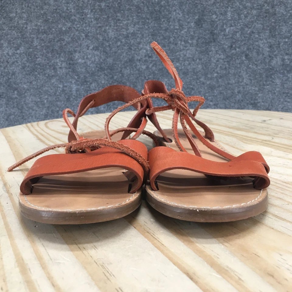 Sandalias planas Madewell para mujer 7,5 The Boardwalk con tiras G4998 cuero marrón Foto 4 de 4