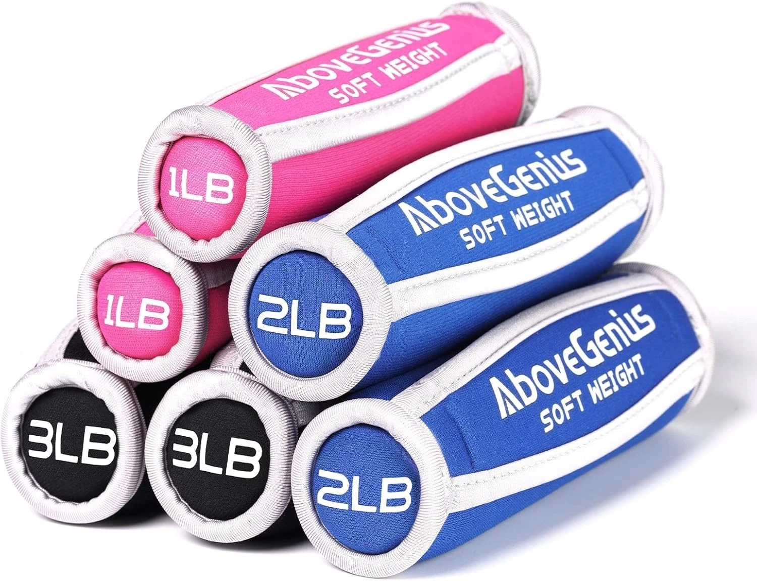 Hand Weights Soft Dumbbells Set of 6 1lb 2lb 3lb for Dumbbell Walking Weight NEW