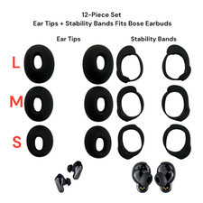 Bose QuietComfort Ultra Ultra II Ear Tips Stability Bands S/M/L 12-Piece