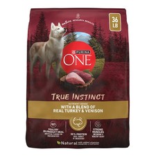 Purina ONE True Instinct With A Blend Of Real Turkey and Venison Dry Dog, 36 lb