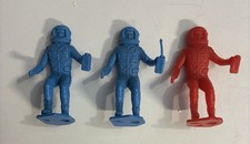 Vintage 1960s MPC or  Plastic Space Man Astronaut Figure Radio Blue and Red.