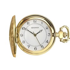 Sekonda Pocket Watch 3799 Classic Full Hunter Patterned Case