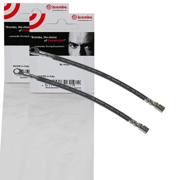 2X Brembo BremsschlÄUche Vorne Hinten Innen Beidseitig Passend FÜR Autobianchi-image