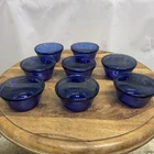 Anchor Hocking Vintage Cobalt Blue 6 oz Custard Cups USA Set Of 8