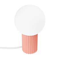Tischlampe Nachttisch Pfirsich Aluminium Glas 19 Cm G9 Schlafzimmer Leuchte