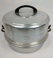 Vintage Regal Aluminum Locking Cake / Pie Combo Pan Carrier Saver Holder 1960's 
