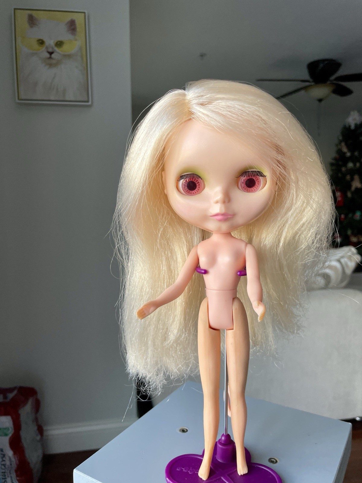 Kenner Blythe Doll 1972 Vintage Antique with Blonde Hair 6-Line Working Eyes