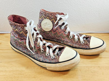 Converse All Star Chuck Taylor High Top Glitter Sneakers Size Men 6, Women 8 VG